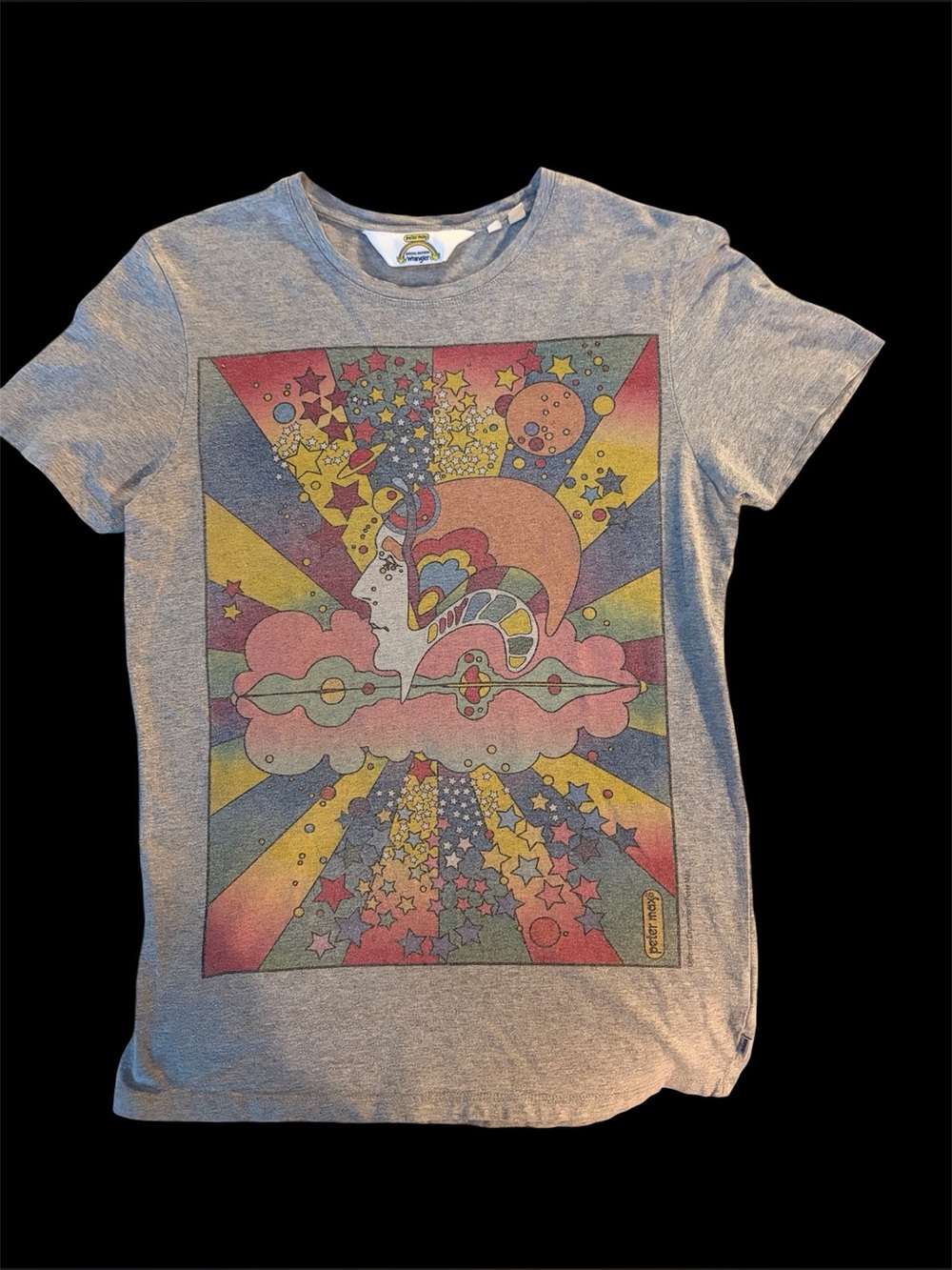 Peter Max x Wrangler Special Edition 2017 Cosmic Psychedelic Art Tee S